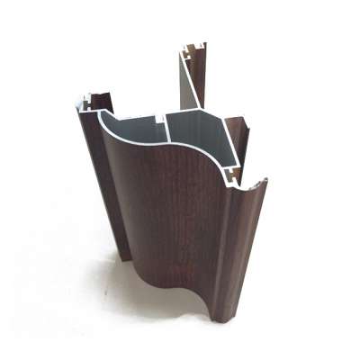 Wood grain extruded gola aluminum profile for interior decoration