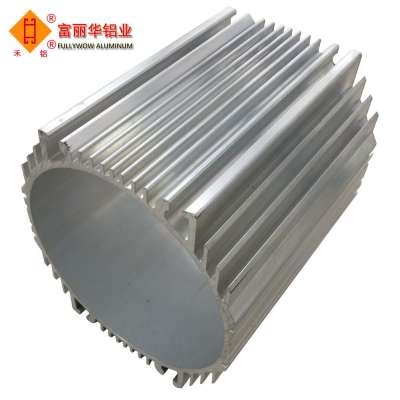 Fullywow made Top Quality 6063 t5 Aluminum Extruded Profiles for Motor Cylinder Shell China Manufacturer